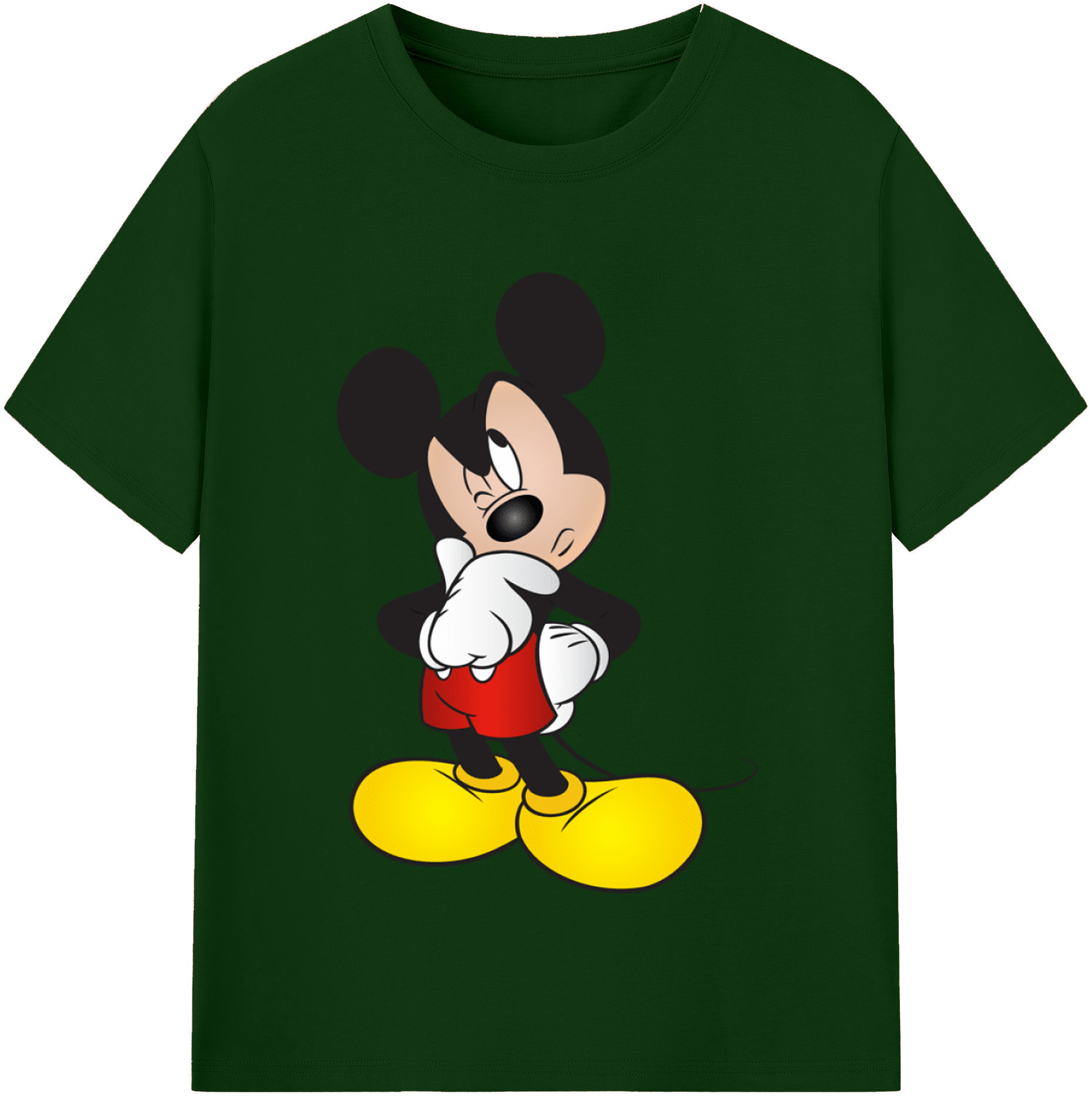 （画像用） ミッキーマウス Mickey Mouse 綿100％半袖Tシャツ（フロントプリント）